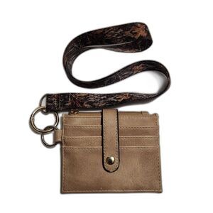 Jen & Co Beige Wallet Wristlet – Card Slots, Coin Pouch, Key Ring